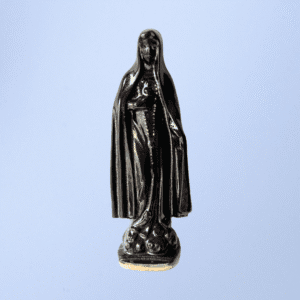 Ręcznie wykonana ceramiczna figurka Maryjka, w kolorze czarnym