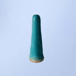 Ręcznie wykonany ceramiczny stojak na pierścionki, w kolorze turkusowym, idealny akcesorium do przechowywania pierścionków